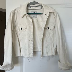 Brand new hollister white jean jacket